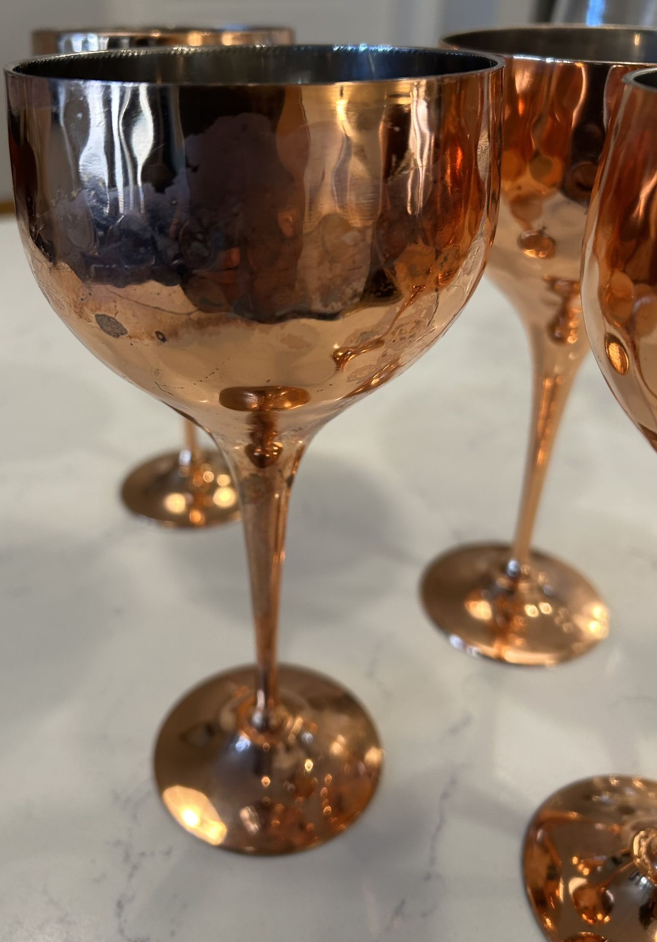 Clear and Copper Cup/Glass Set