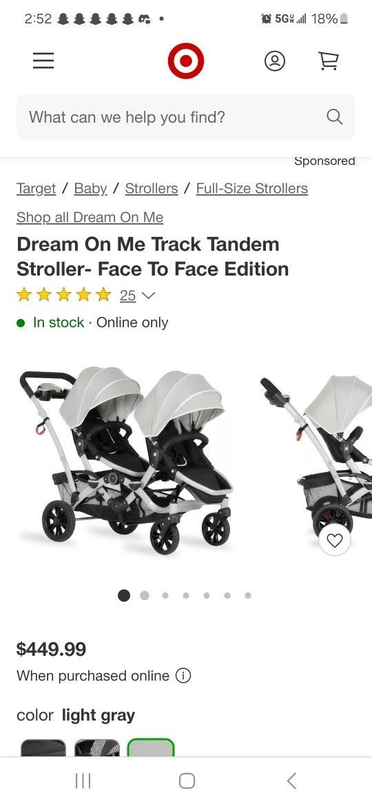 Stroller, double stroller, dream on me Track Tandem Edtion Face To Face Edition