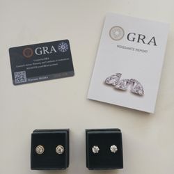 2 Moissanite Diamond Earings!