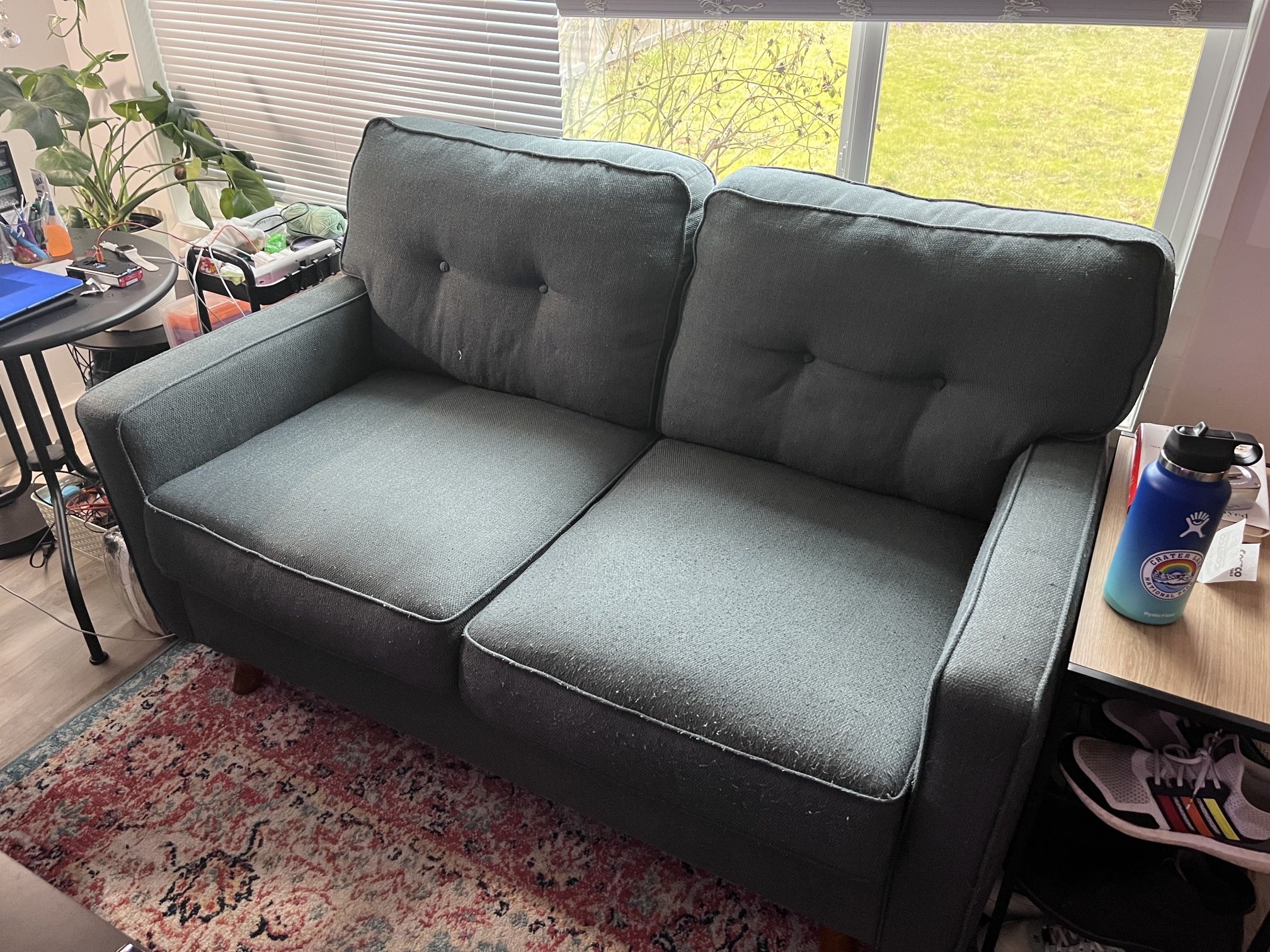 Turquoise Couch And Chair Set