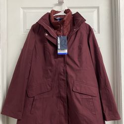 Lands’ End Burgundy Jacket New With Tags Size Large