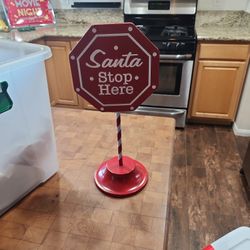 Santa Stop Here Sign