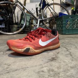 Orange Nike Kobe 10 Hot Lava Basketball Shoes 