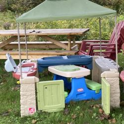 Picnic Table & Canopy Step 2 Push Car 