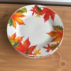 Autumn Theme Plates Ceramic 