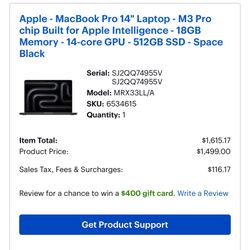 Mac Book 14 Inch Pro 