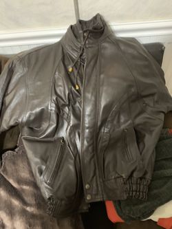Echtes leder leather jacket size large barely used perfect condition s