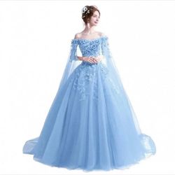 Women Off Shoulder Ball Gown Quinceanera Dress Lace Floral Prom Sweet 16  Dresse