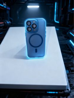 iPhone 16 Pro Max Silicone Navy Blue Case with MagSafe