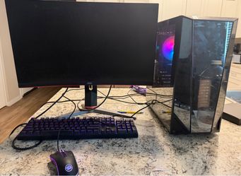 Gaming pc with monitor