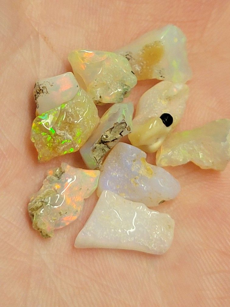 8ctw Ethiopian Fire Opal Genuine Stones Gemstone Crystals 