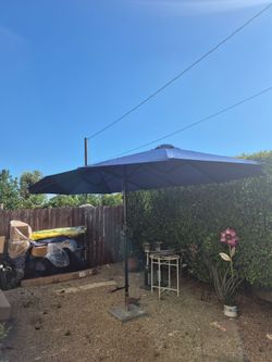 15x9" ft large double sided rectangular market umbrella patio color: navy base not included