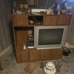 Vintage Entertainment Center & TV