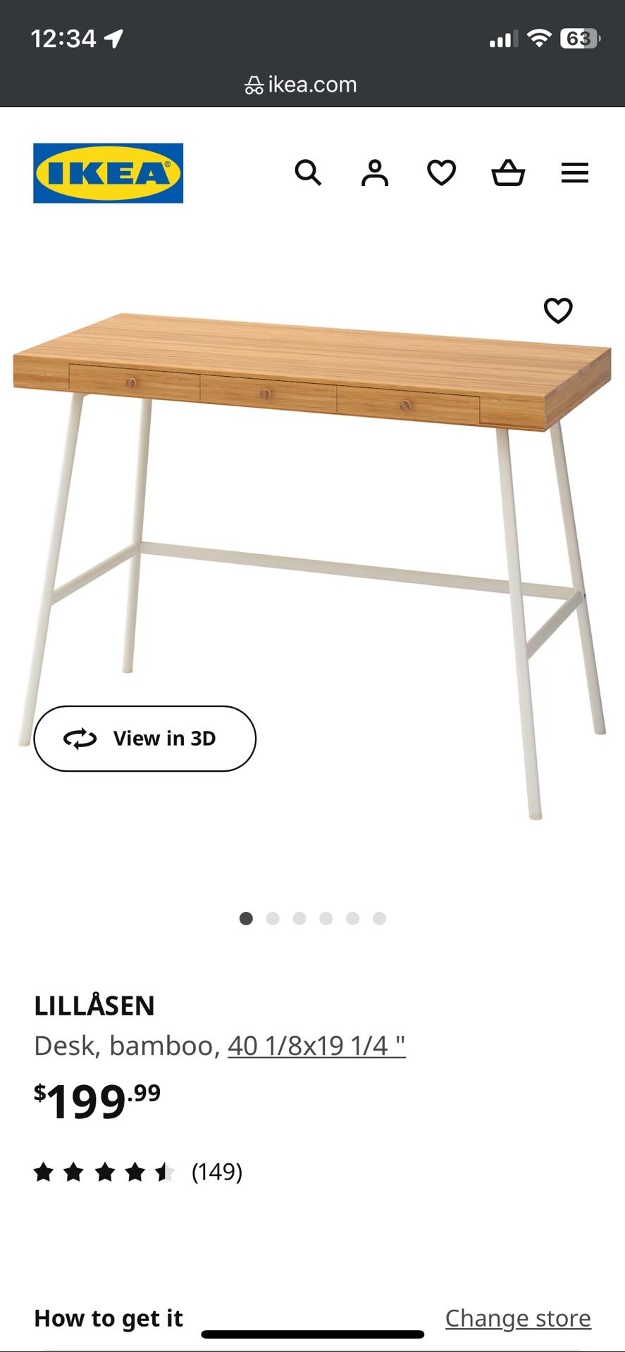 IKEA Lillasen Desk