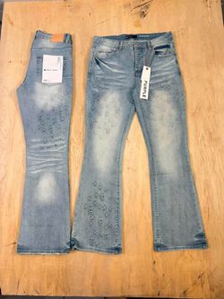 Purple Flared Jeans
