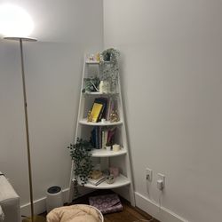 White Ladder Corner Bookshelf 