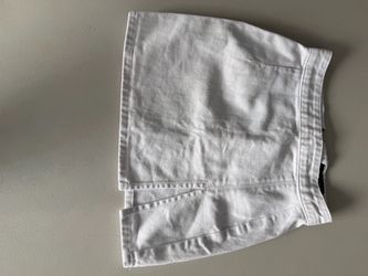 White Denim Mini Skirt