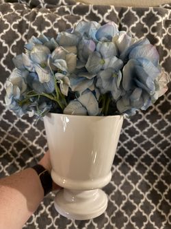 Vase With Faux Flowers