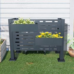 3ftx2ft Air Conditioner Fence for Outdoor Units,Metal Privacy Fence Cover, Perfect to Conceal Air Conditioning Units,3- Fence Panels