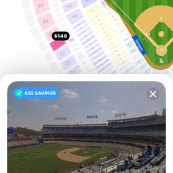 2 Dodgers Tickets World Series Replica Trophy 6/17