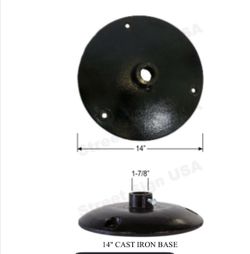 Cast iron pedestal base - lot of 12