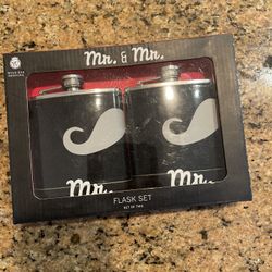 Mr & Mr Flask Set $20