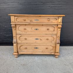 Antique Rustic Pine Chest of Drawers Vintage Dresser