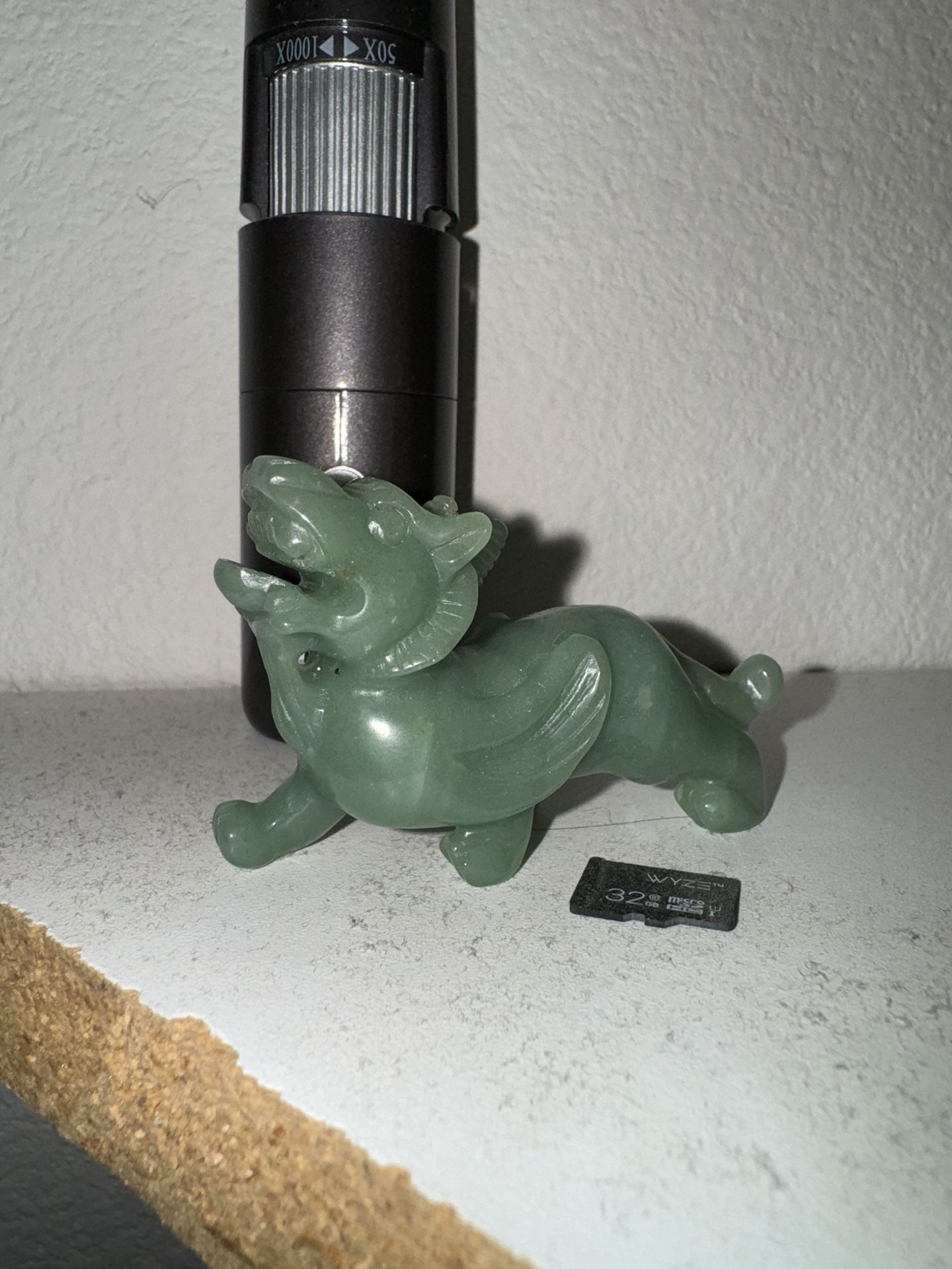 Chinese Green Jade Lucky Foo Dog