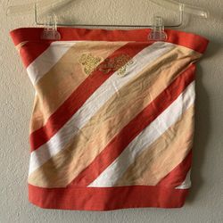 Rocawear, VTG Womens Coral Peach White  Sequins Tube Top Y2K, Size L