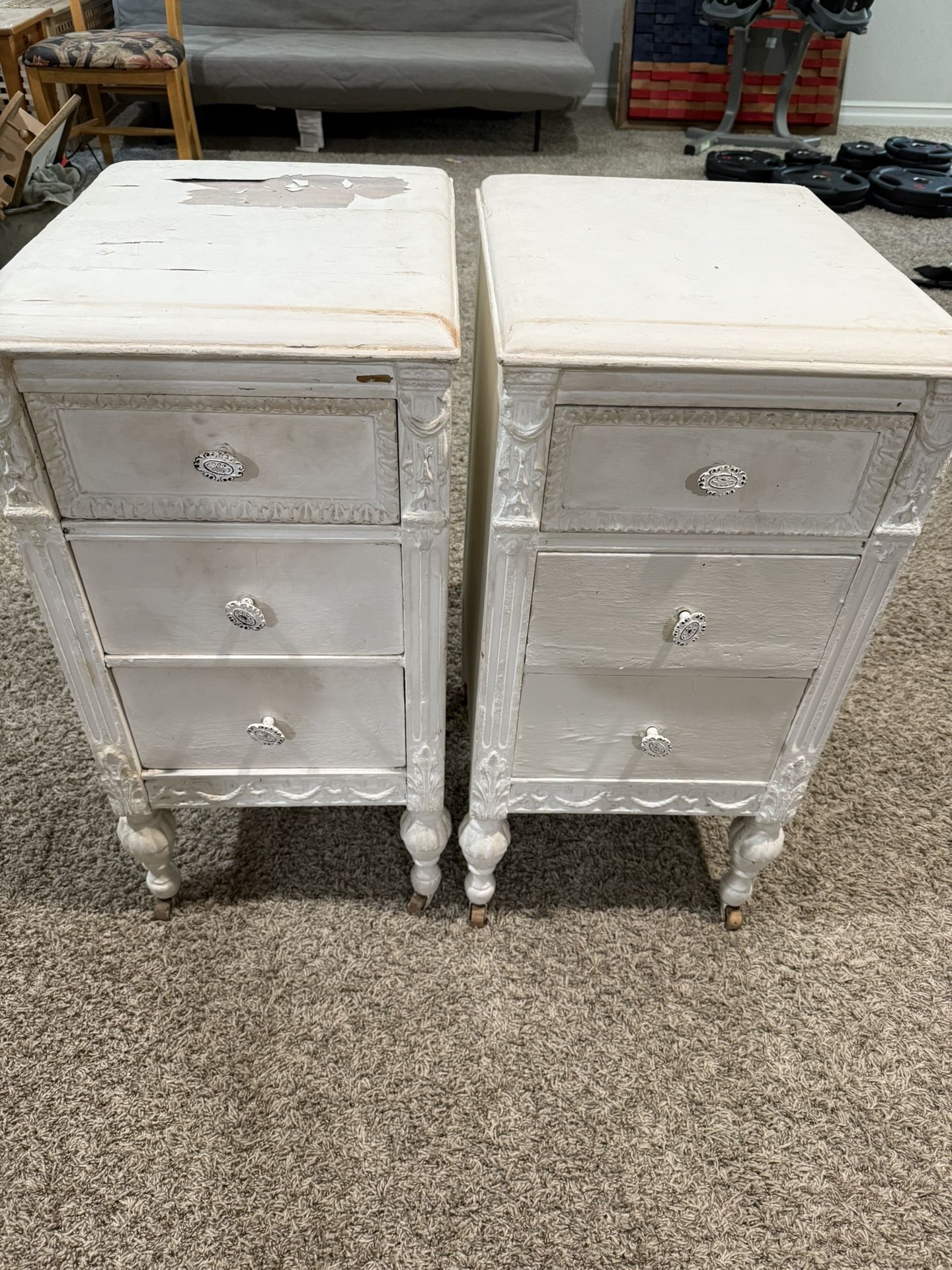 2 Sligh Antique Vanity Tables