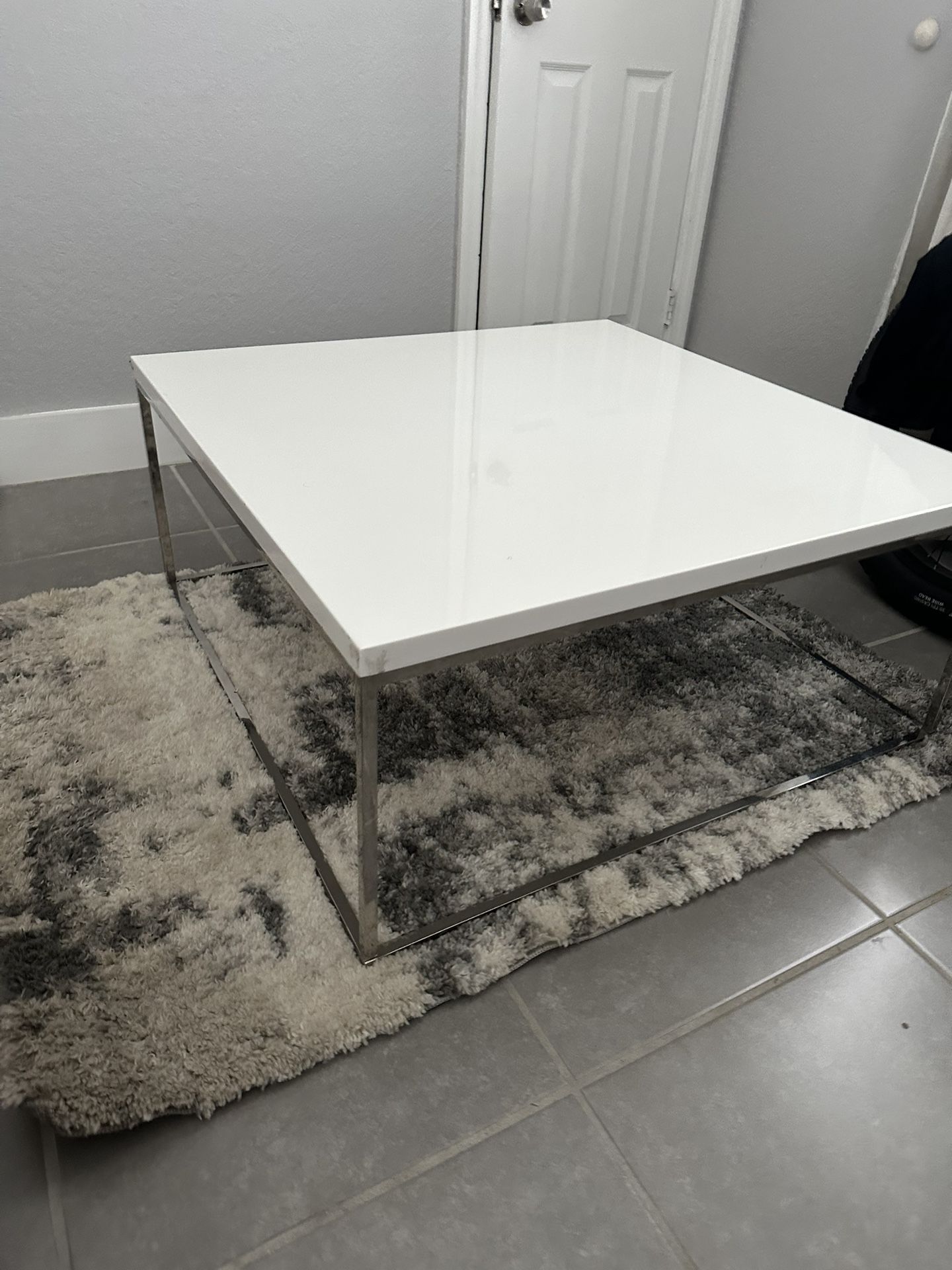 Coffe Table Modern White High Gloss
