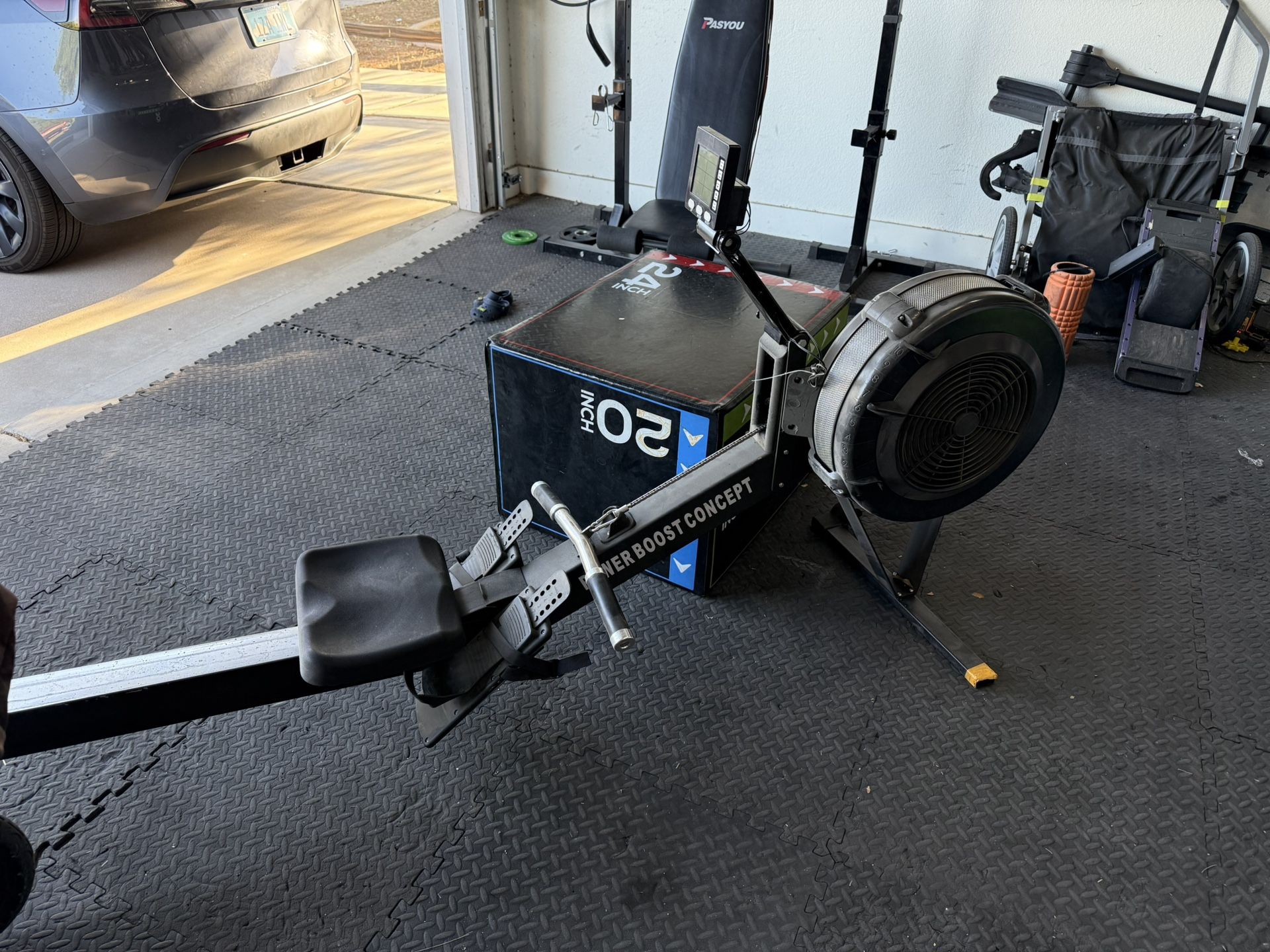 Power boost Rower. Used. Normal Wear And Tear.