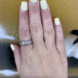 14k PRINCES CUT INVISIBLE RING 