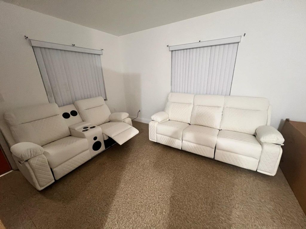 Brand New Power Reclining Sofa and Loveseat / Sofa y Loveseat Reclinables Eléctricos Nuevos a Estrenar ... Fast Delivery 🚚