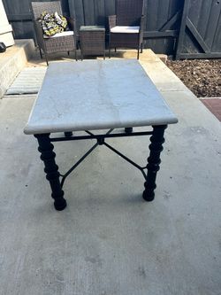 Marble lamp table