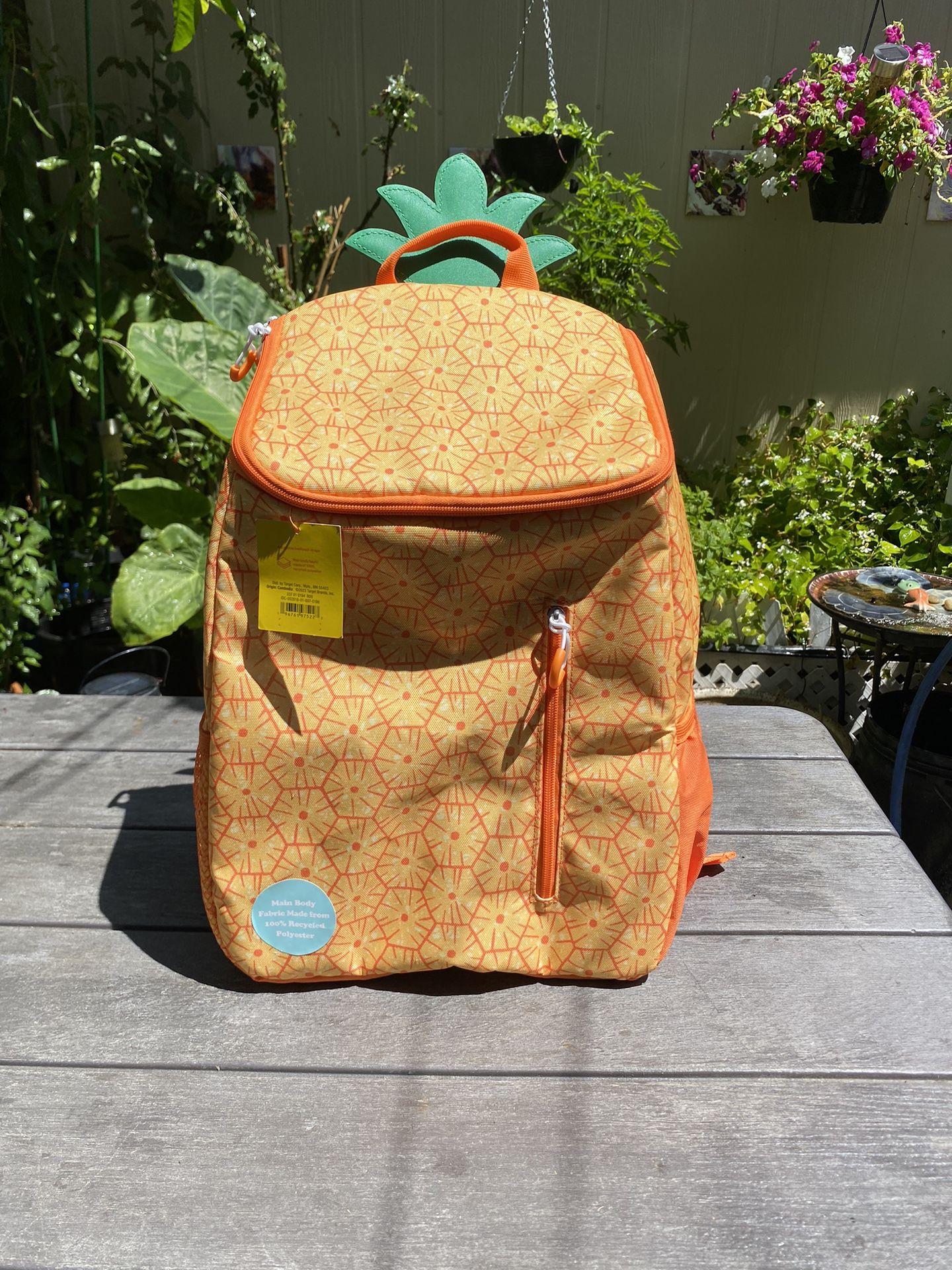 Sun Squad Insulated Pineapple Backpack Cooler 7.5 Qt...