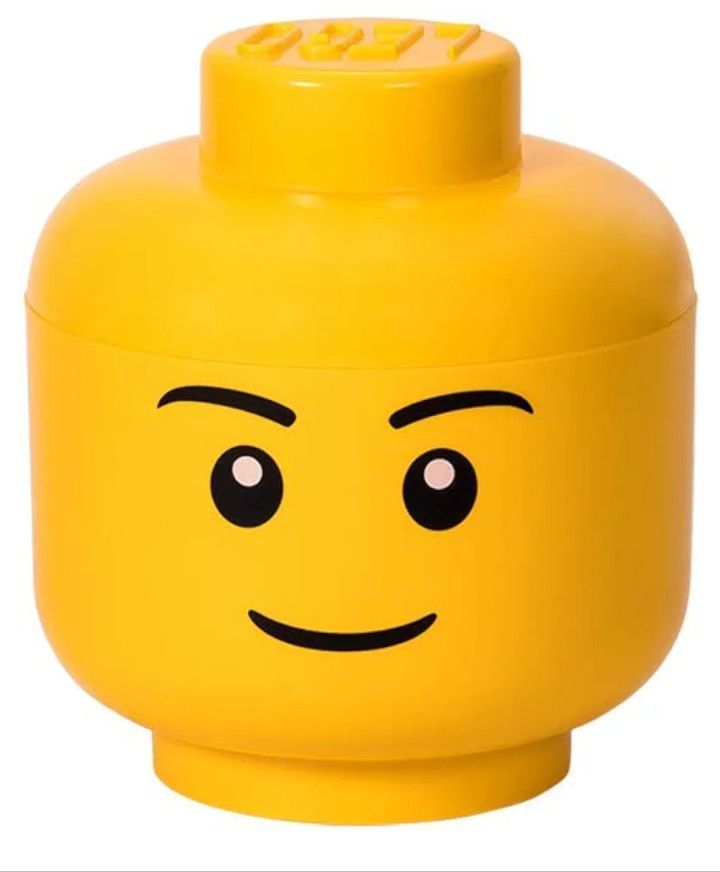 Bundle Large Iconic LEGO Stackable Storage Heads Set