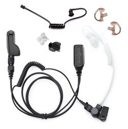 *NEW* Radio Earpiece for Motorola APX Series, EP1334QR-PTT Quick Release Hawk Lapel Mic, Police Surveillance Headset, Includes Exclusive Accessory Pac