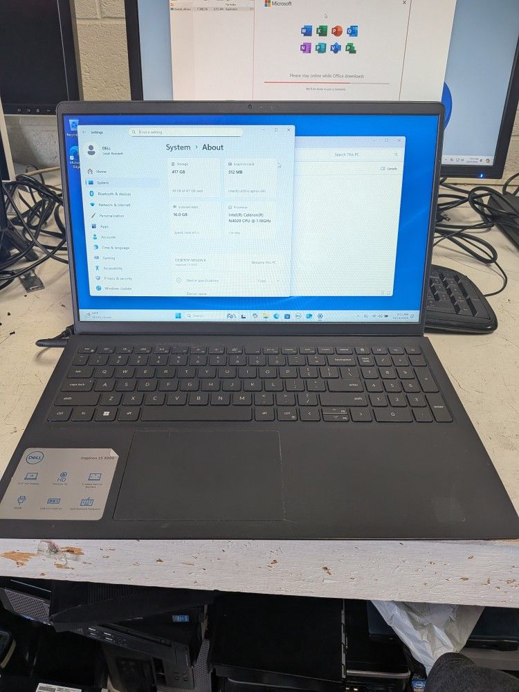 Dell Laptop Windows 11 16gb ram 128gb SSD+500gb Hdd