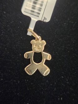 Small teddy bear charm 14kt