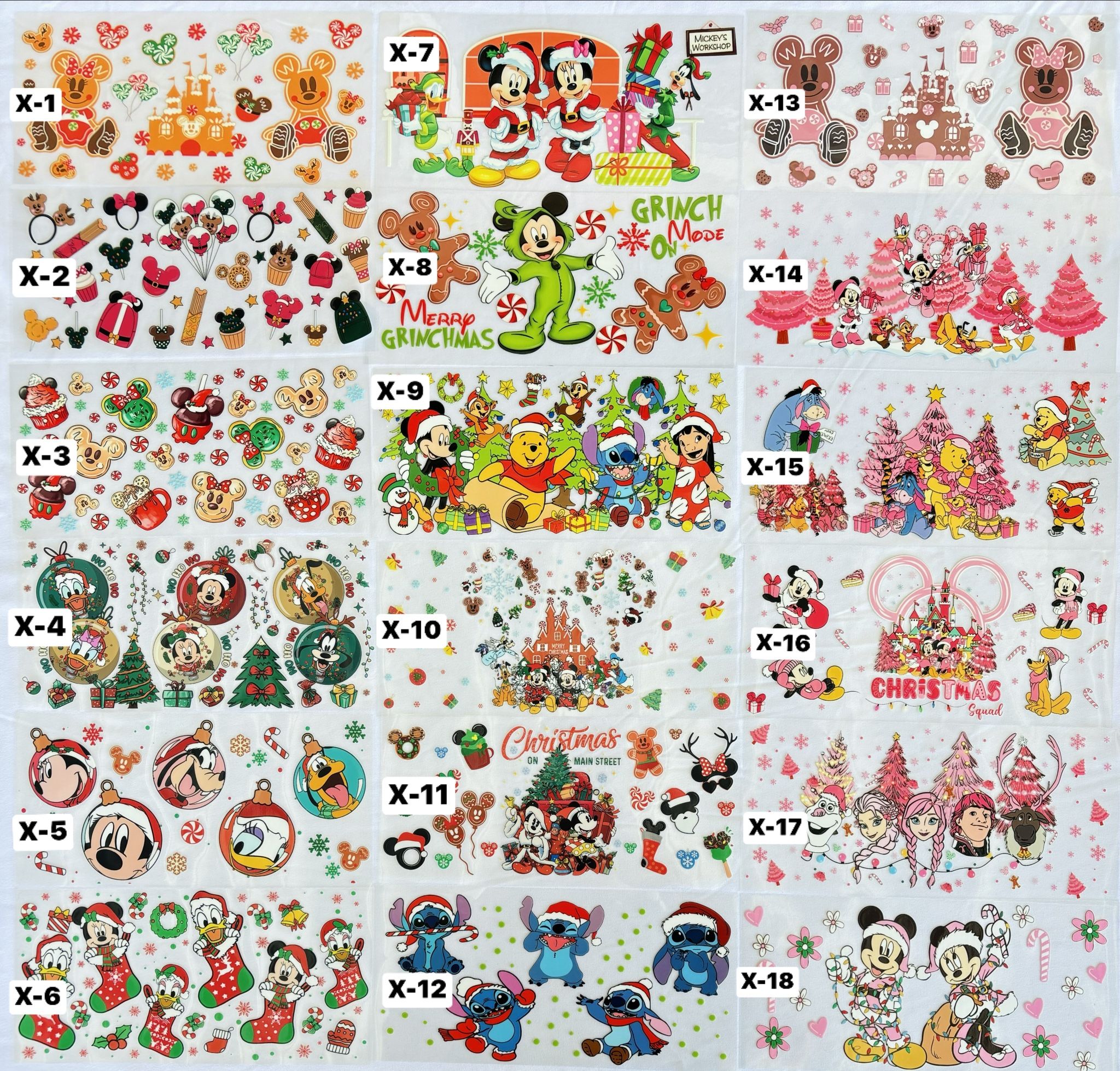 Christmas uv Dtf Cup Wraps (Please Read Description)