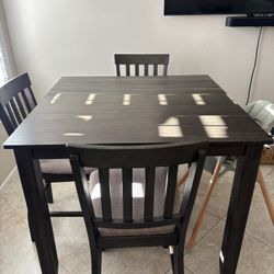 Square high dining table