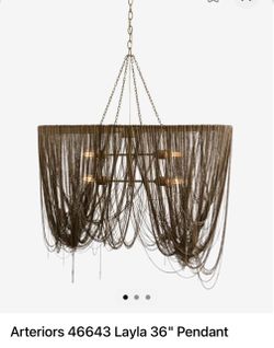 NEW Arteriors Layla 36” Chandelier / Pendant – $5,775 Retail – Model 46643