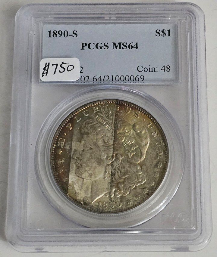 1890-S Morgan Silver Dollar PCGS MS64 **RARE**
