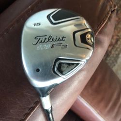 Lefthanded Titleist 909 F3 Fairway 3 Wood 15 Degrees Aldila Voodoo Graphite Stiff Shaft 