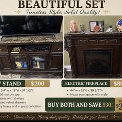 TV/Modem Cabinet And/Or Matching Fireplace 