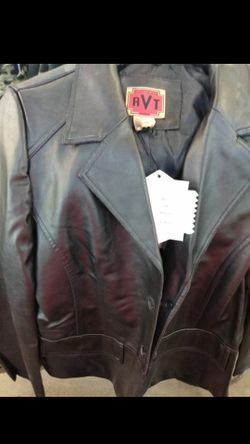 New! Womans leather jacket suit