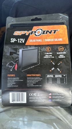 Spypoint SP-12v solar panel