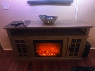 Fireplace TV Stand working