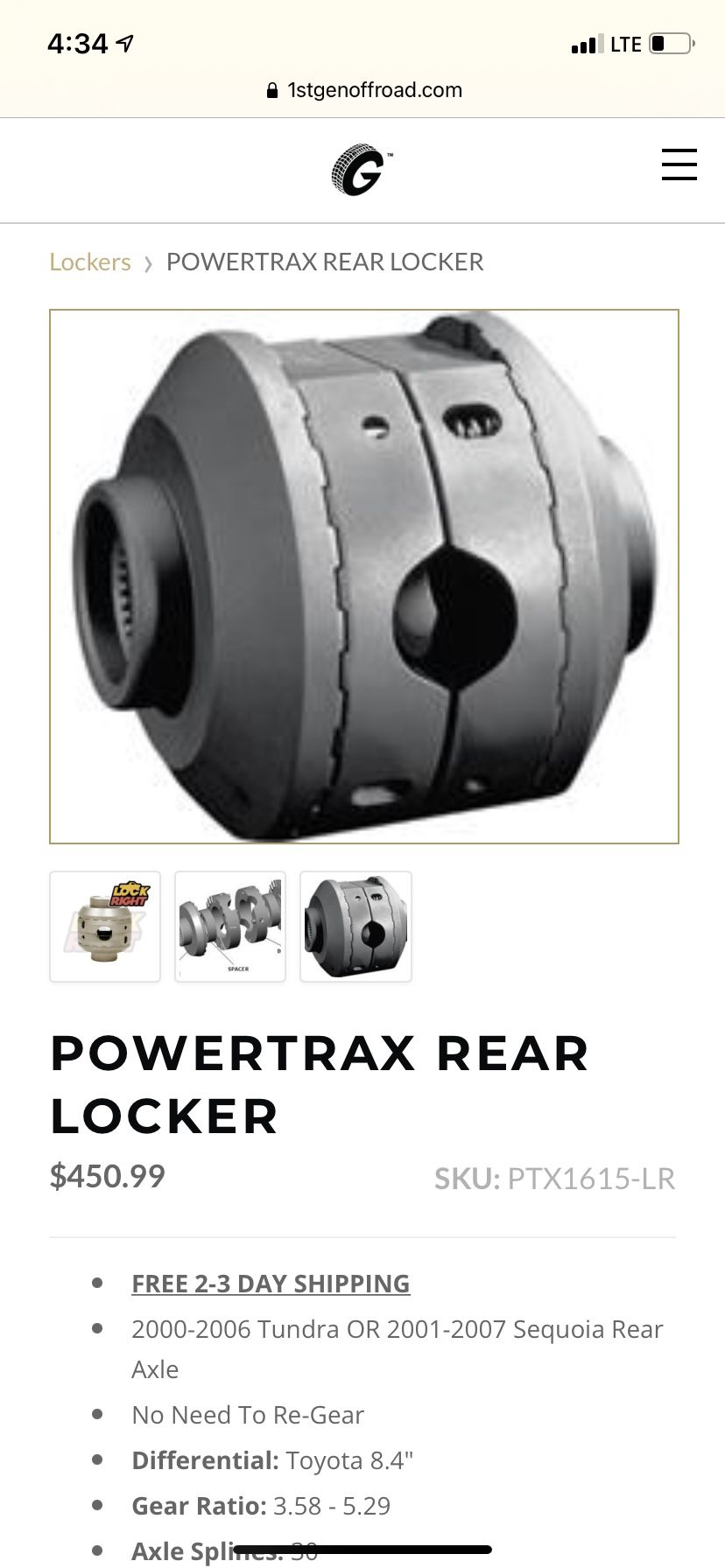 Toyota Powertrax Locker 